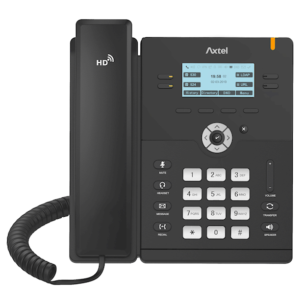 IP ტელეფონი Axtel AX-300G, IP Phone, PoE, 4 SIP, 4 lines, Gigabit Port, Black